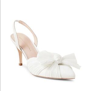 New Loeffler Randall Sylvana Knotted Slingback Pumps Pearl 7.5, 9, 9.5 Bridal